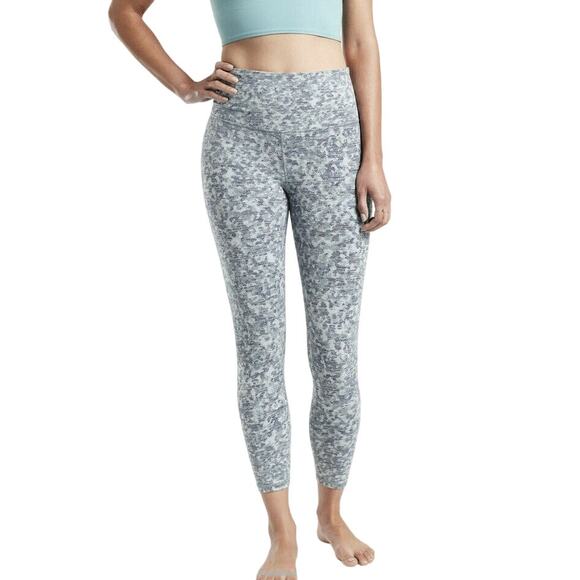 Athlete Mid Rise Elation Textured Tight Meadow Snowfall Blue Leggings Size Small - Picture 1 of 8